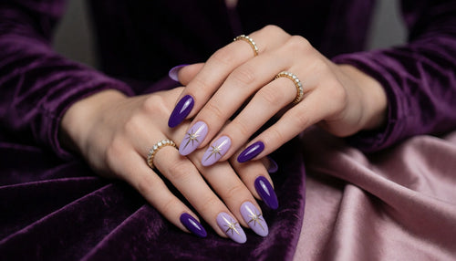 Plum Starburst Nails: 2026's Refined Crystal Nail Art Trend