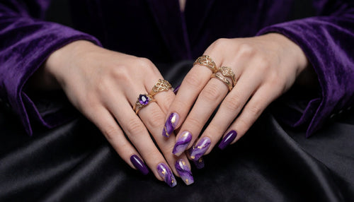 Smoky Amethyst Marble Nails: 2026's Moodiest Gemstone Trend