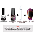 LILYCUTE 9D Cat Magnetic Gel Nail Polish – Iridescent Soak Off UV LED Manicure Gel