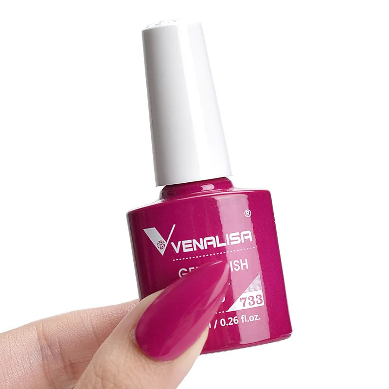 VENALISA Nail Gel Polish Range – No-Wipe Top, Matte Top & Base Coat, 100+ Colors