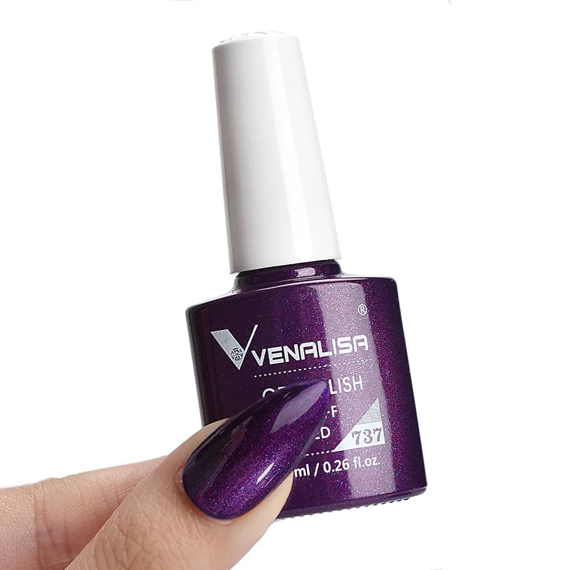 VENALISA Nail Gel Polish Range – No-Wipe Top, Matte Top & Base Coat, 100+ Colors
