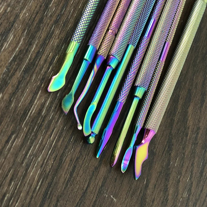 Lurayee Stainless Steel Cuticle Pusher & Gel Polish Scraper