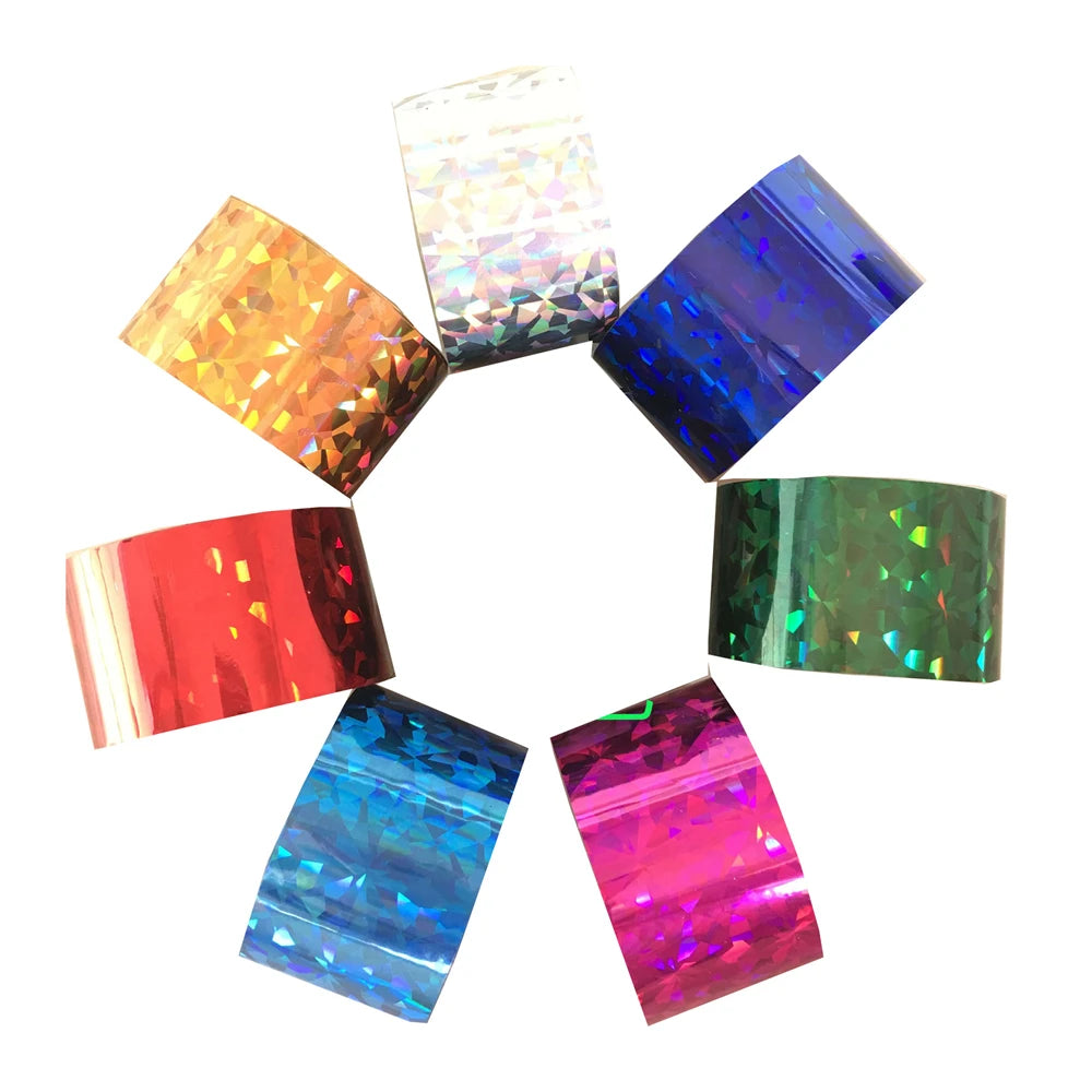 Mezerdoo Holographic Chameleon Nail Foil Roll – Full-Cover Transfer Sticker, 8 Colors