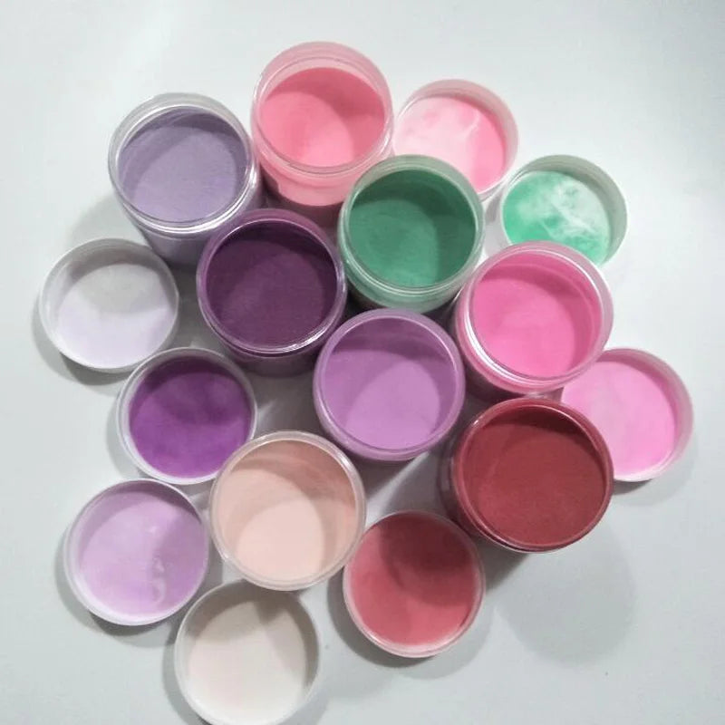 MingLee Acrylic & Dip Powder Collection – Multi-Color Nail Powder Jars, 10-60 Count