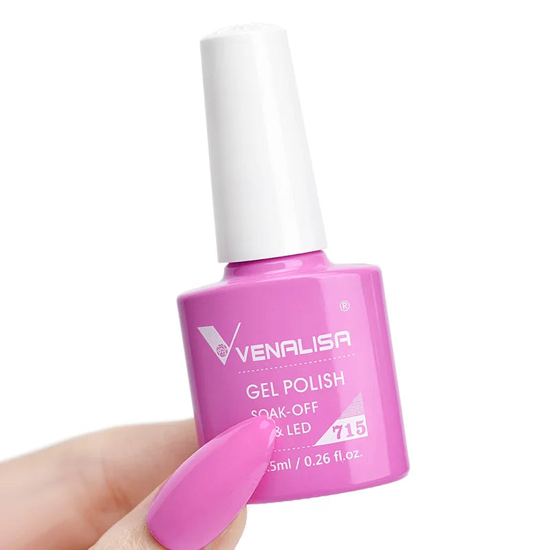 VENALISA Nail Gel Polish Range – No-Wipe Top, Matte Top & Base Coat, 100+ Colors