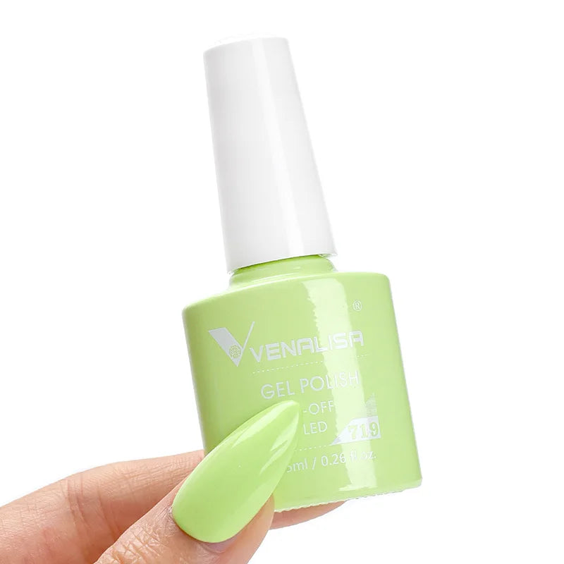 VENALISA Nail Gel Polish Range – No-Wipe Top, Matte Top & Base Coat, 100+ Colors