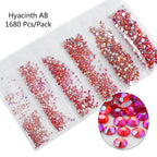 Multi-Size Glass Nail Rhinestones – Pre-Sorted Crystal Charm Set, SS4–SS12