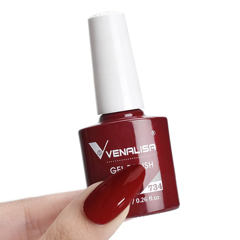 VENALISA Nail Gel Polish Range – No-Wipe Top, Matte Top & Base Coat, 100+ Colors