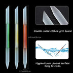 Glass Cuticle Pusher Set – Double-Sided Crystal Glass Nail Tools, 3 Pieces