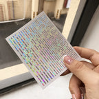 3D Flexible Metal Wave Stripe Nail Stickers – Multi-Size Chrome Line Tape, 5 Colors