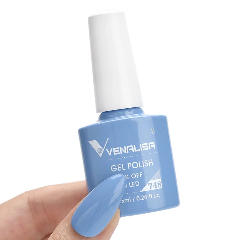 VENALISA Nail Gel Polish Range – No-Wipe Top, Matte Top & Base Coat, 100+ Colors