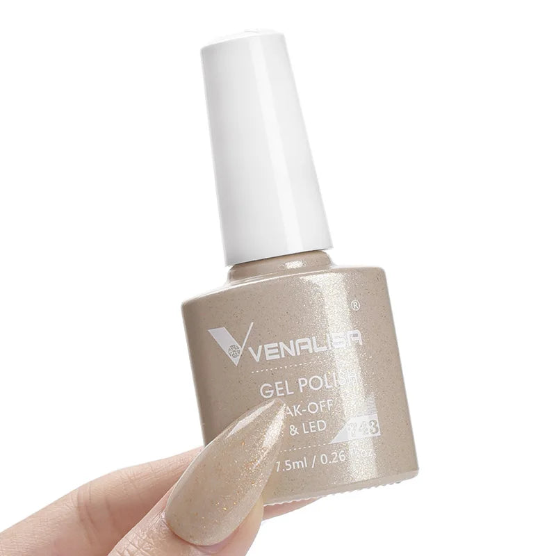 VENALISA Nail Gel Polish Range – No-Wipe Top, Matte Top & Base Coat, 100+ Colors