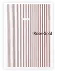 3D Flexible Metal Wave Stripe Nail Stickers – Multi-Size Chrome Line Tape, 5 Colors