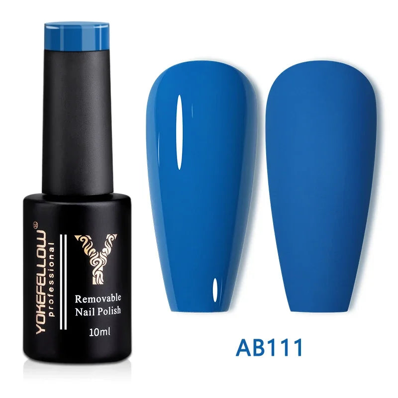 YOKEFELLOW 10ML Glow in the Dark Gel Nail Polish Luminous Neon Gel Polish Summer Semi Permanent Soak Off Nail Art UV Varnish