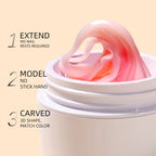 Solid Nail Extension Gel – Non-Stick 3D Carving & Building Gel, 9 Colors