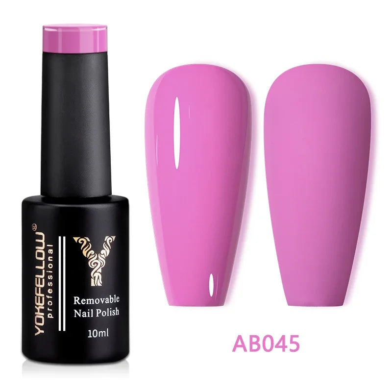 YOKEFELLOW 10ML Glow in the Dark Gel Nail Polish Luminous Neon Gel Polish Summer Semi Permanent Soak Off Nail Art UV Varnish