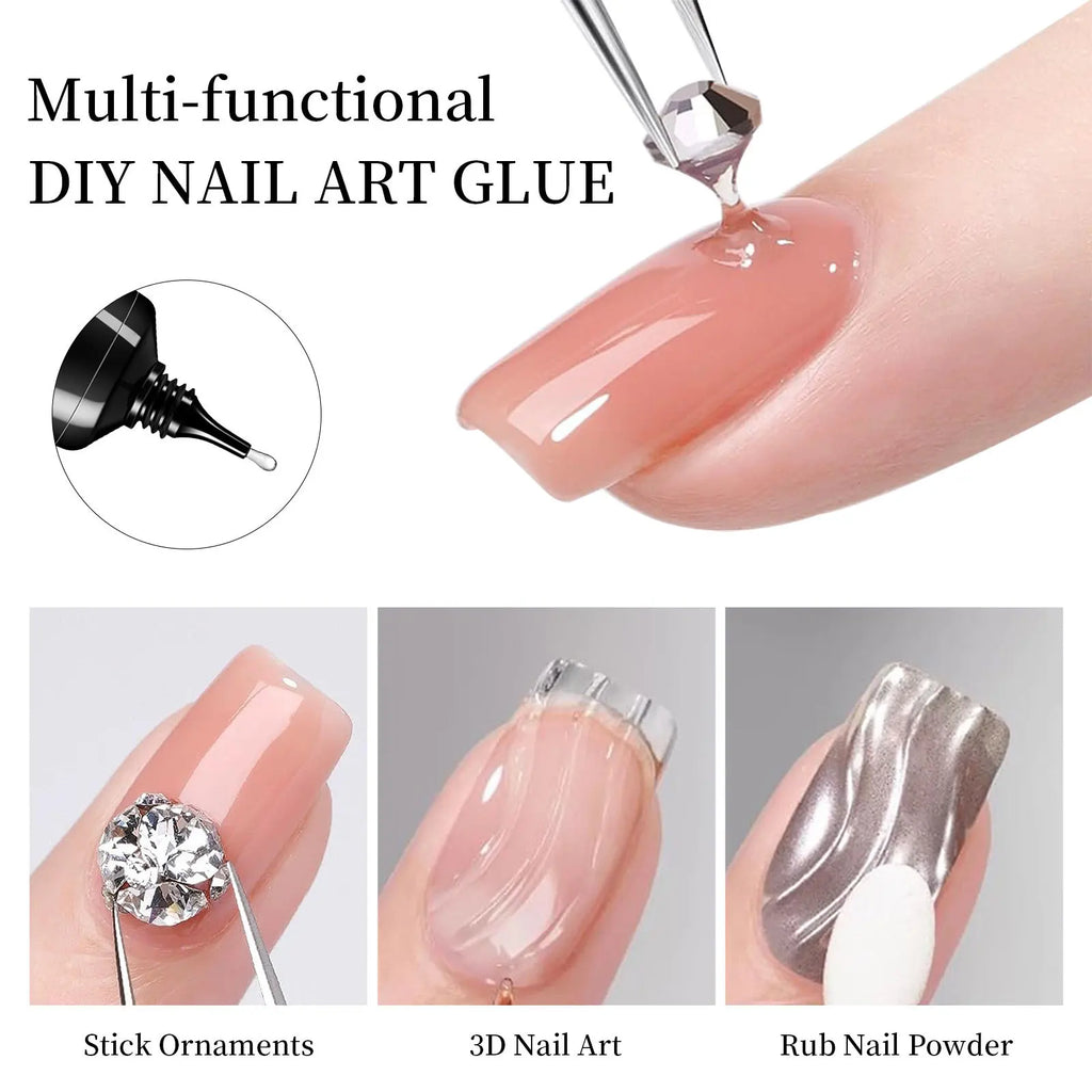 MAFANAILS Strong Adhesive Nail Glue – Press-On Tips & Rhinestone Glue