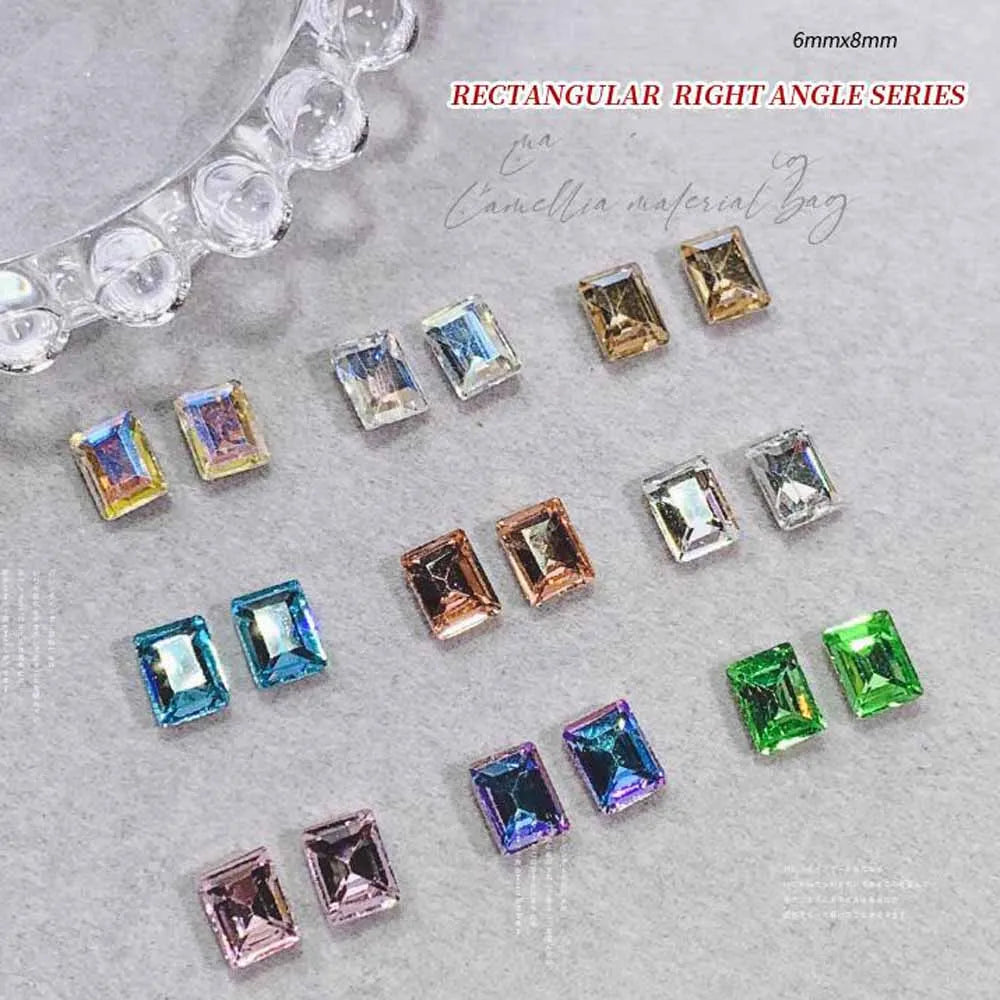 K9 Glass Crystal Nail Rhinestones – Dazzling Diamond-Like Flatback Gems, 50 Pieces