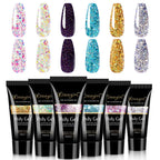 LIMEGIRL Camouflage UV Builder Poly Gel – Soak-Off Nail Extension Gel, 24 Colors, 30ml
