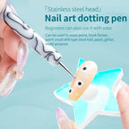Dual-End French Nail Art Brush Set with Dotting Tools – Acrylic Handle, 1/4/6 Pieces