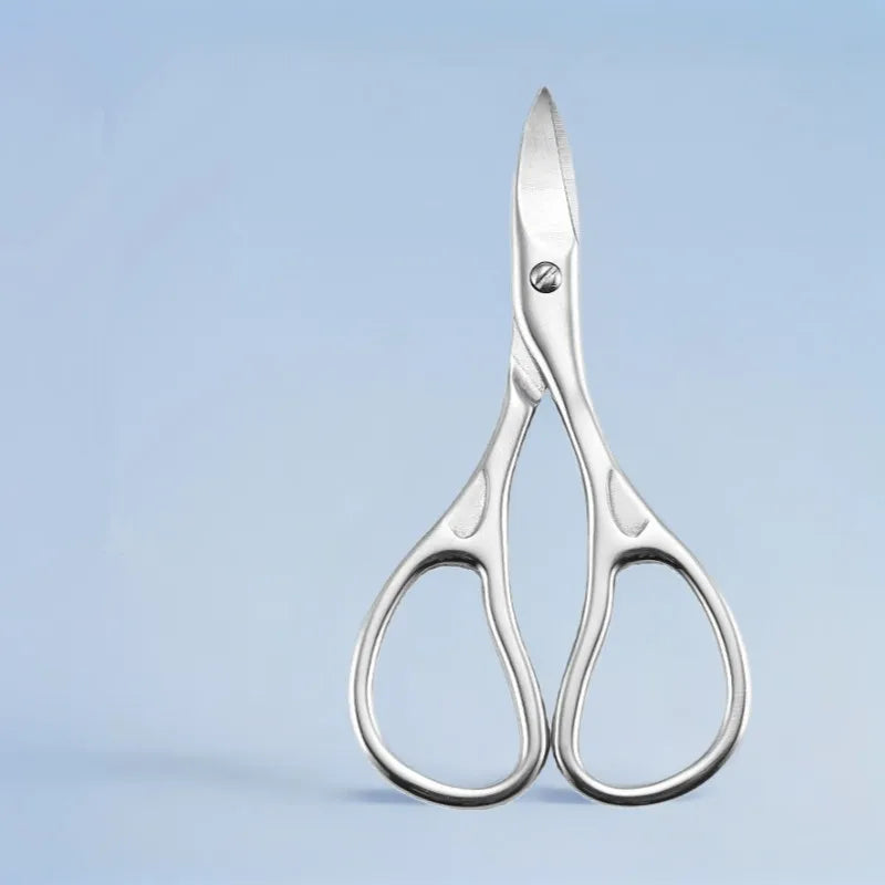 Multi-Purpose Curved Blade Manicure Scissors – Nail, Eyebrow & Eyelash Trimmer