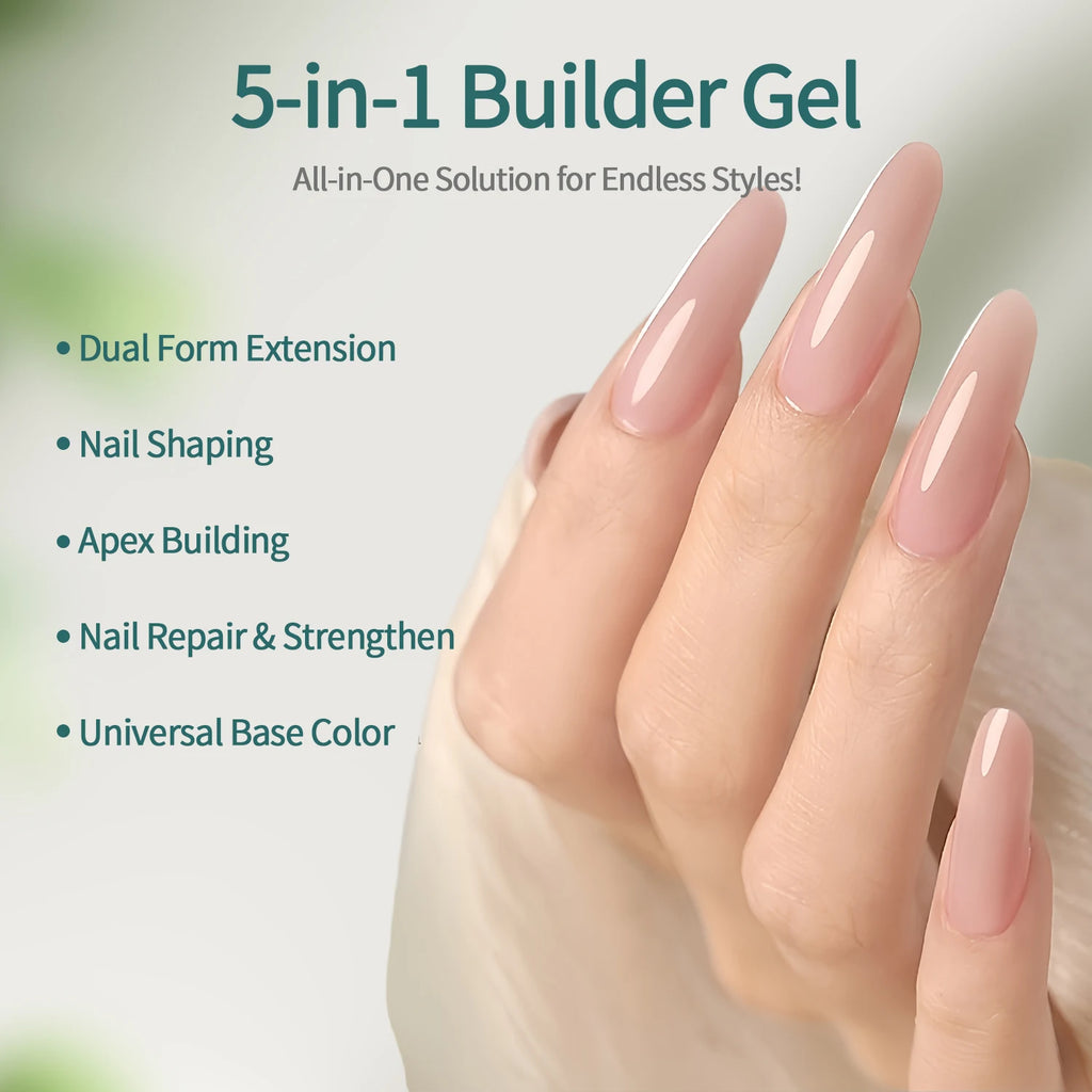Nailpop 30g HEMA-Free Builder Gel – Milky Smooth Hard Gel Strengthener