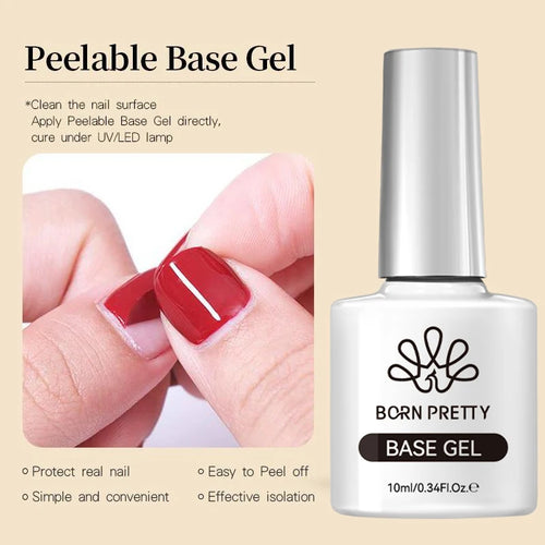 BORN PRETTY Peel Off Base Gel & Super Top Coat – Soak-Off Gel Polish System