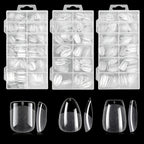 Extra Short Half-Matte Acrylic Nail Tips – Pre-Filed Press-On, 240 Pieces