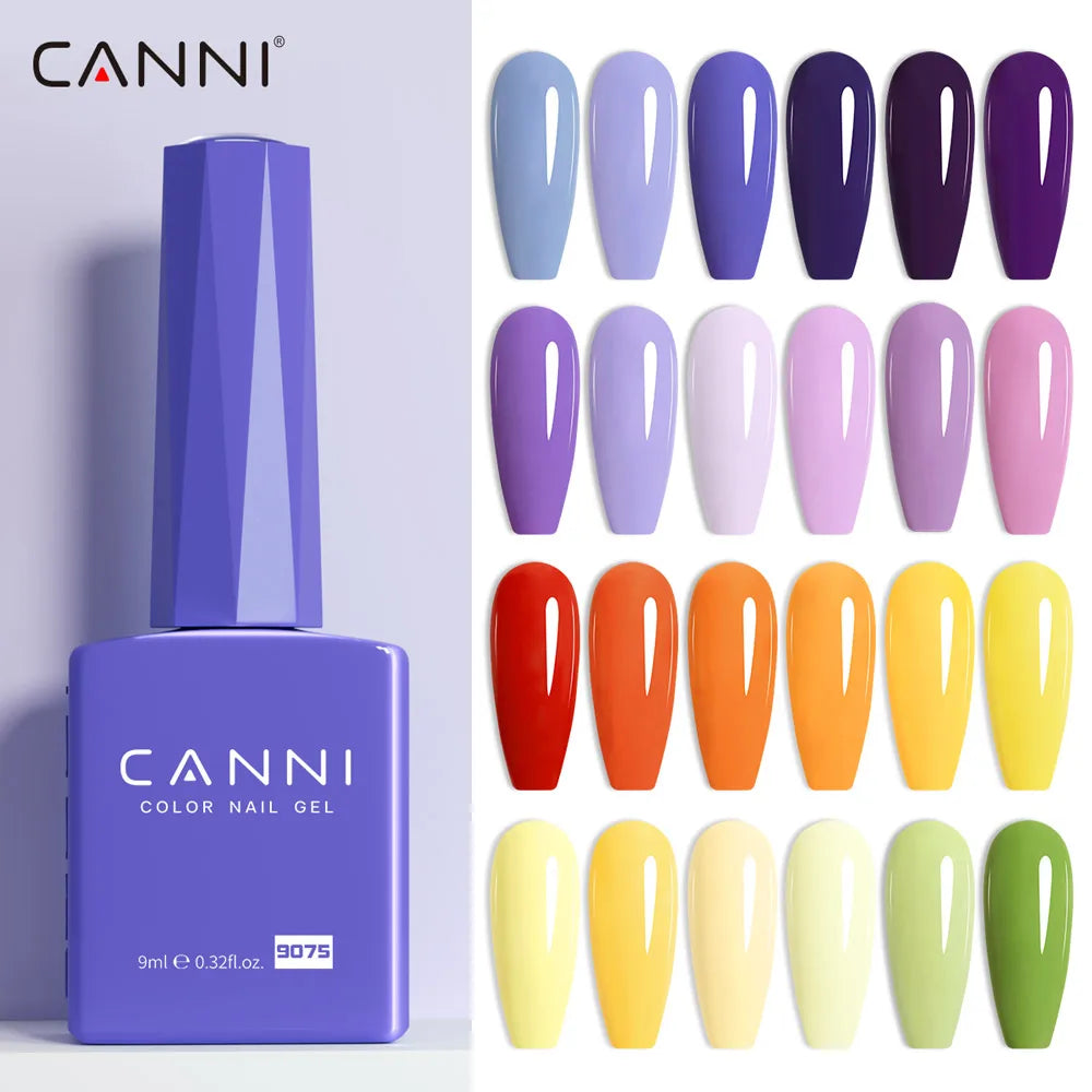CANNI 9ml Gel Nail Polish 144Colors HEMA/TPO FREE Gorgeous Color Full Coverage Soak Off UV LED Semi Permanent Gel Varnish  Nails