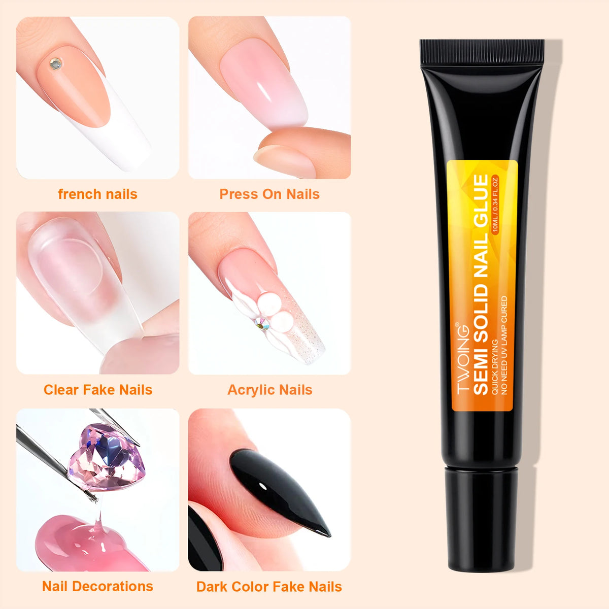 Nail Glue & Remover Combo Set – Quick-Dry, No UV Needed