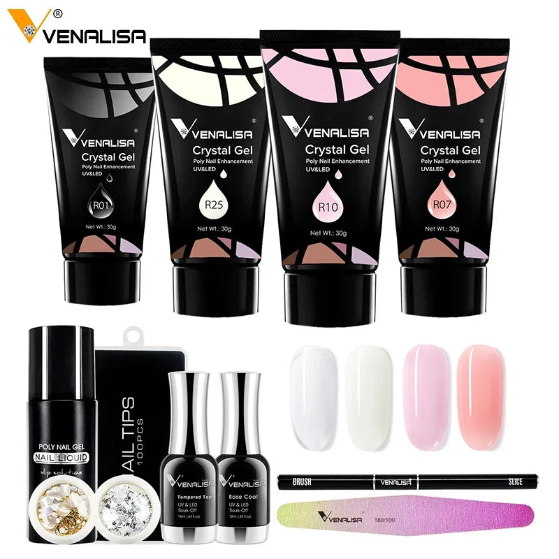 VENALISA Self-Leveling Poly Nail Gel – Natural Pink Camouflage Extension Gel, 26 Colors