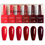 CANNI 6pcs HEMA TPO-Free Gel Polish Set – Pink & Nude Long-Lasting Manicure