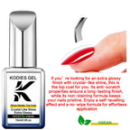 KODIES GEL Master Shine Top Coat – High Gloss No-Wipe Sealer Gel