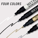 Graffiti Nail Art Liner Pen – Gold, Silver, Black & White Waterproof Marker