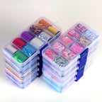 MingLee Holographic Nail Transfer Foils – Flower, Butterfly & Galaxy Mirror Effect, 10 Rolls