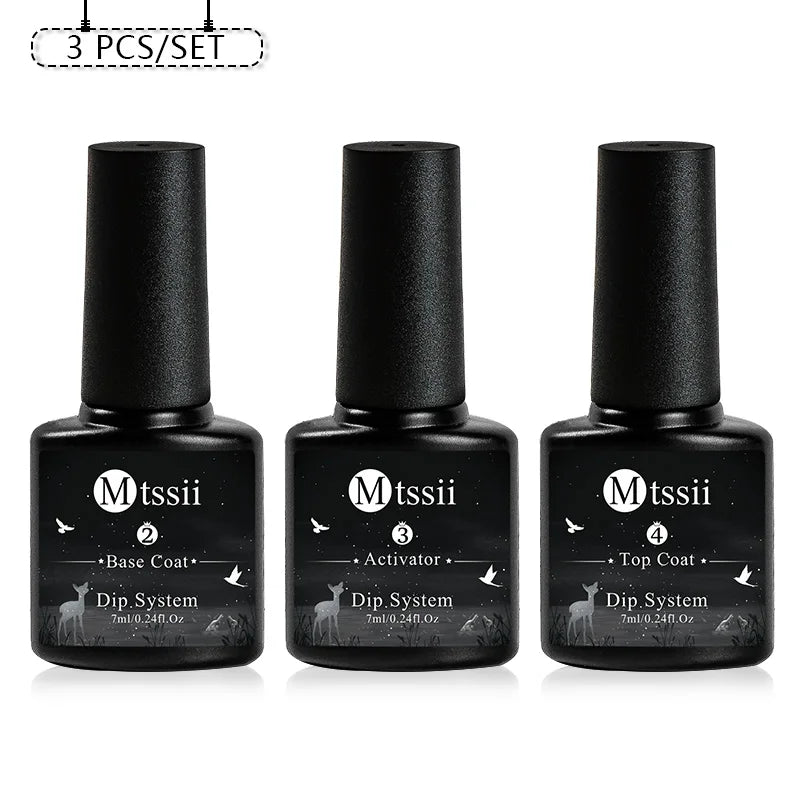 Mtssii 1/5pcs Dipping Nail Powder System Base Top Activator for Dip Nail Glittering Power Dust Without UV Lamp Needed