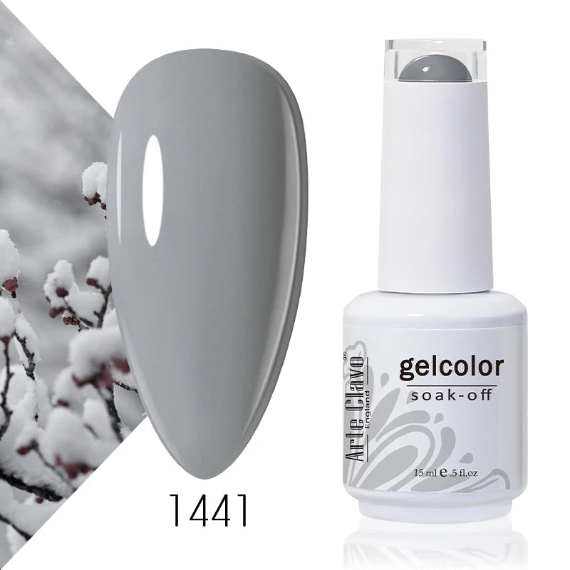 Arte Clavo 15ml Gel Nail Polish Nail Supply Wholesale Soak Off UV LED Gel Lacquer Nail Art Glitter Polish Long Lasting Gel