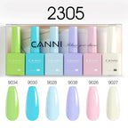CANNI 6pcs HEMA TPO-Free Gel Polish Set – Pink & Nude Long-Lasting Manicure