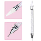 Crystal Handle Double-End Nail Dotting Pen – Gem, Bead & Rhinestone Picker
