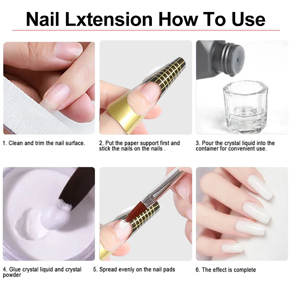 HotPress Acrylic Powder & Monomer Nail Kit – Professional Extension Set