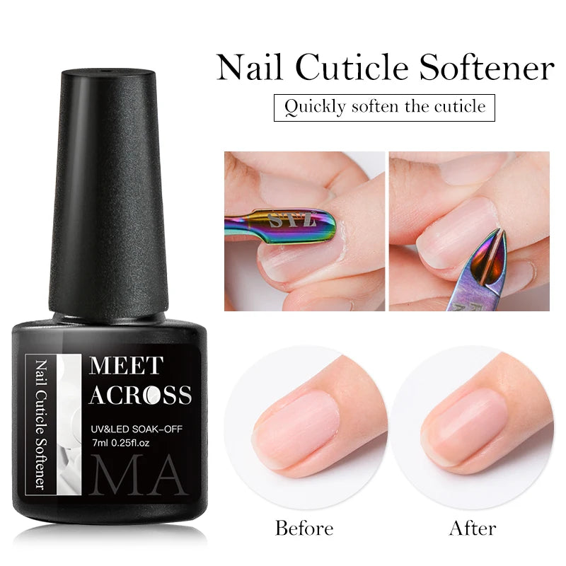 MEET ACROSS Cuticle Softener & Exfoliator – 7ml Cuticle Remover