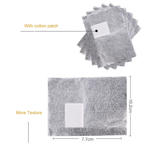 1000Pcs Aluminium Foil Nail Wraps – Gel & Acrylic Soak-Off Tool