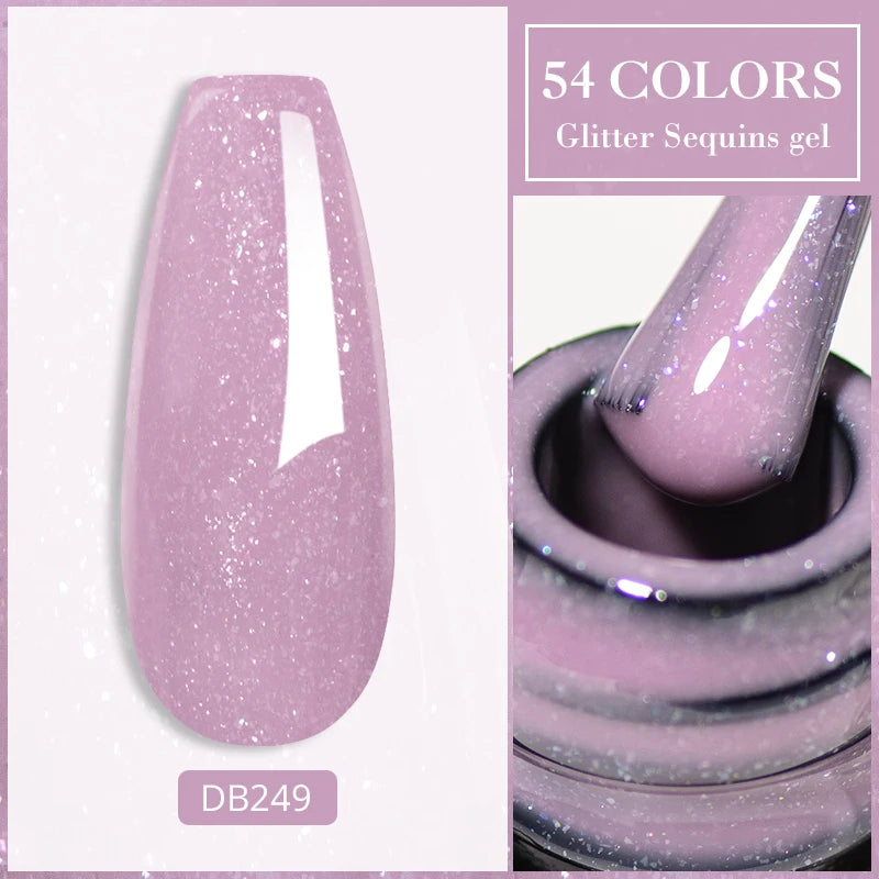 Mtssii Glitter Sequins Gel Nail Polish – Sparkling Soak-Off UV/LED Gel