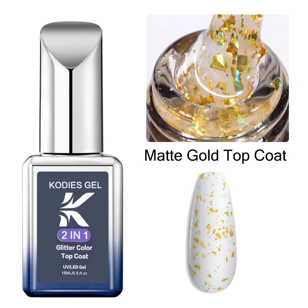 KODIES GEL Matte Top Coat – Strong Velvet Matt Gel Finish Sealer