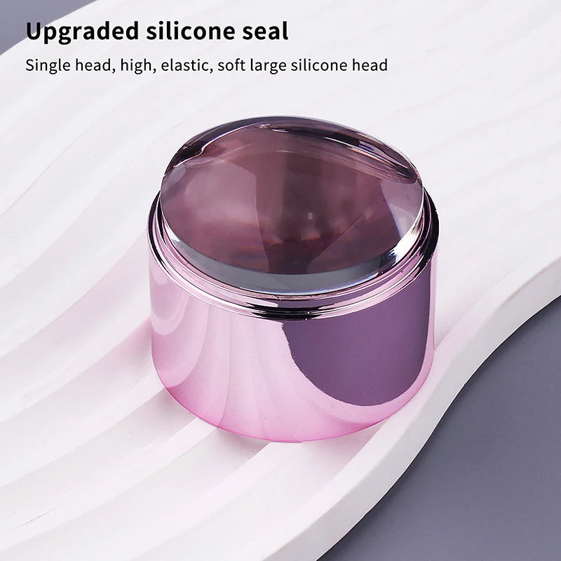 French Nail Art Stamper with Scraper – Clear Silicone Stamping Tool