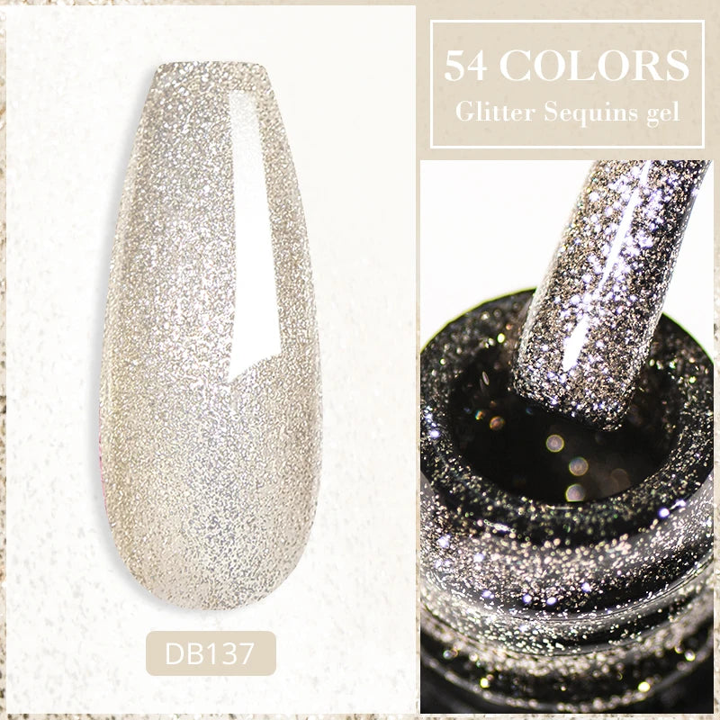 Mtssii Glitter Sequins Gel Nail Polish – Sparkling Soak-Off UV/LED Gel