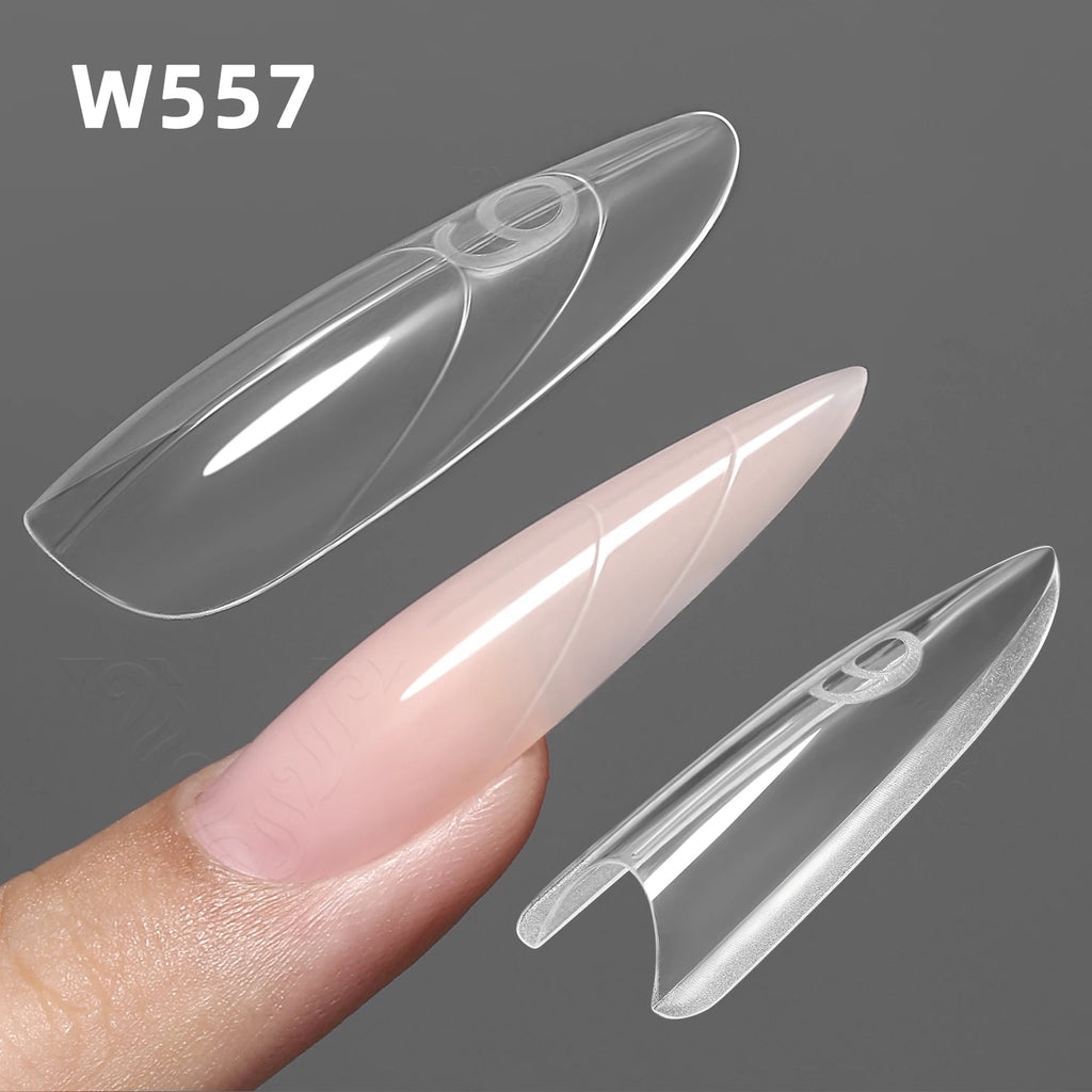 YOKEFELLOW Sandwich Dual Nail Forms – Coffin & Almond Extension Molds, 240pcs