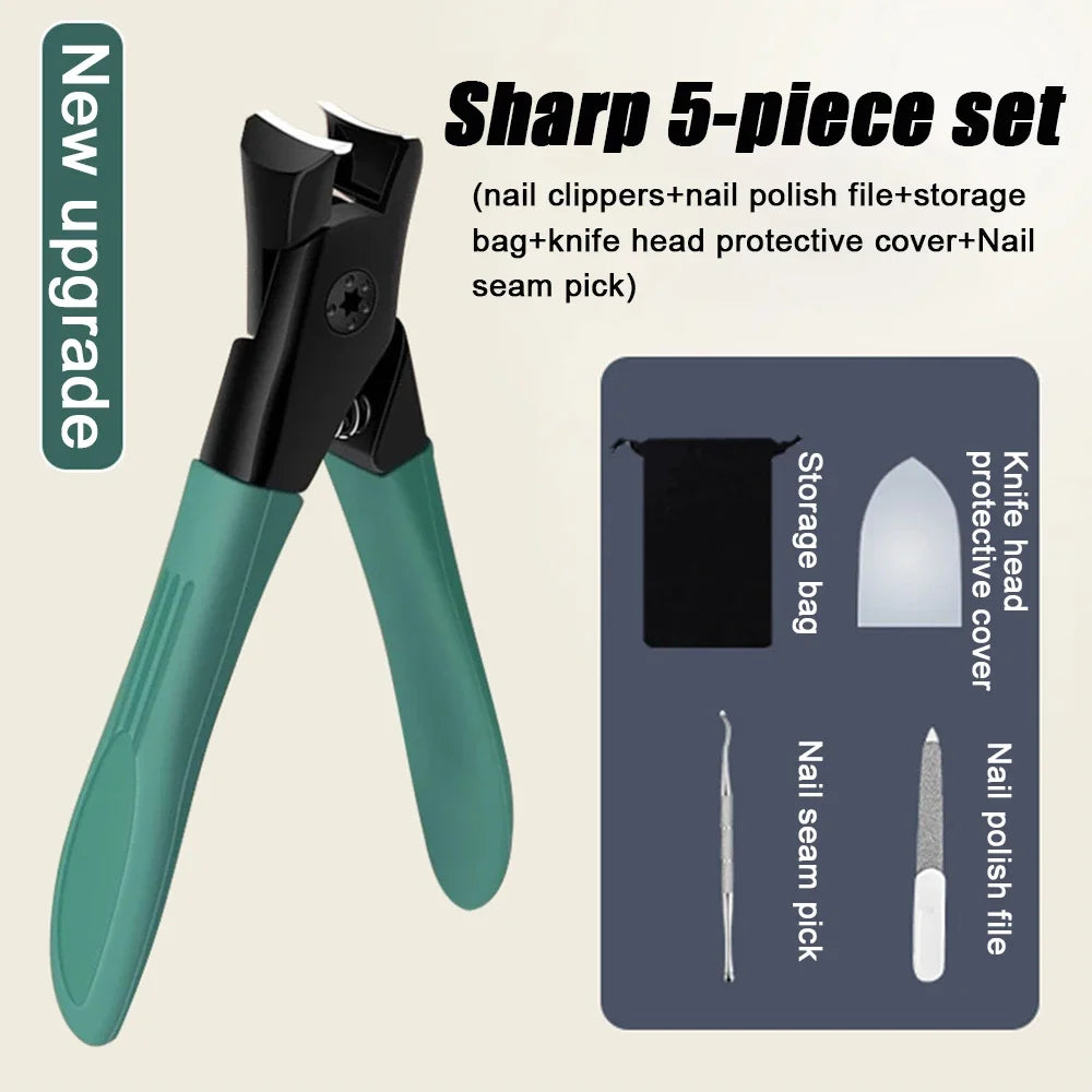 Stainless Steel Nail Clipper with Anti-Splash Cover – Sharp Trimmer, Concave Blade