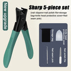 Stainless Steel Nail Clipper with Anti-Splash Cover – Sharp Trimmer, Concave Blade