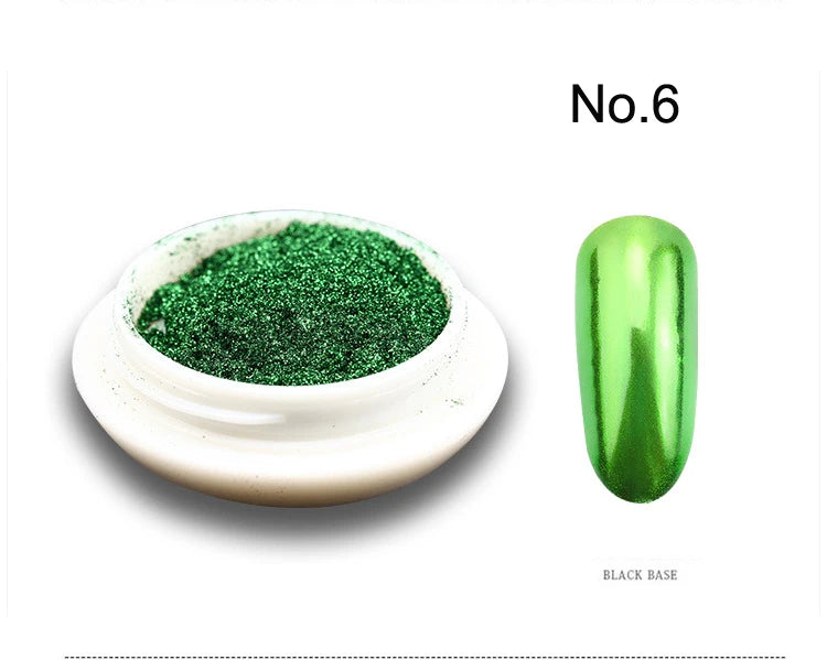 Chrome Mirror Nail Glitter Powder – Sparkly Shimmer Metallic Pigment